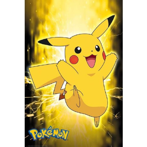 Pokemon Pikachu Neon 24"x36" Poster