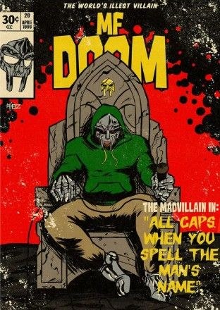 MF Doom All Caps 24" x 36" Poster