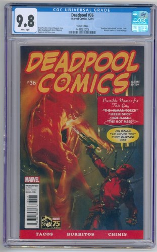 Deadpool (2013) #36 Deadpool 75th Anniversary 1:25 Variant Cover