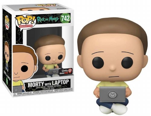 Pop Animation Rick and Morty Morty with Laptop Vinyl Figure (Gamestop Exclusive)