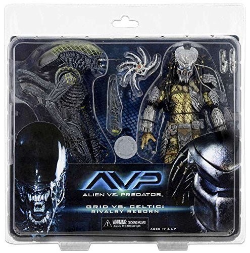 Alien vs Predator Grid Alien vs Celtic  Predator Rivalry Reborn Action Figure 2-Pack