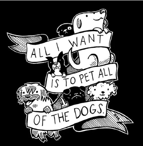 All I Want Is to Pet All of the Dogs Sticker