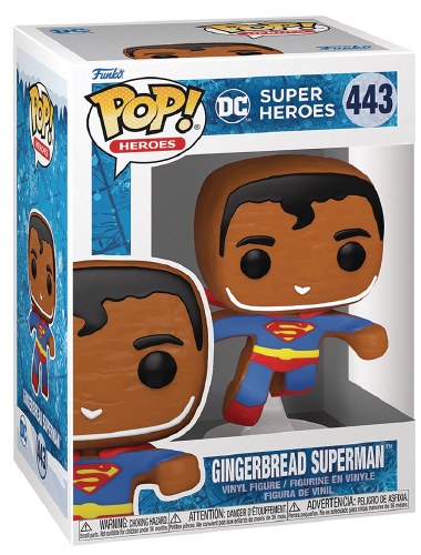 Pop Heroes DC Holiday Gingerbread Superman Vinyl Figure