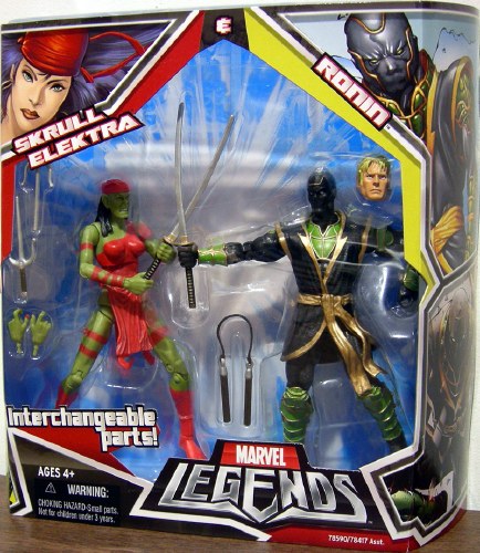 Marvel Legends Skrull Elektra And Ronin Action Figure Set