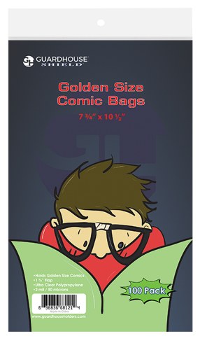 Golden Size Comic Bags 100 pack