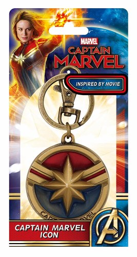 Captain Marvel Colored Pewter Keyring