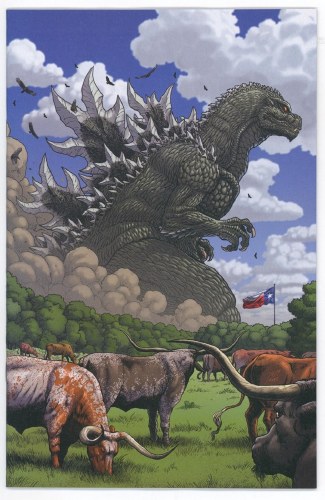 Godzilla vs America Texas #1 Frank Full Art 1:50 Variant