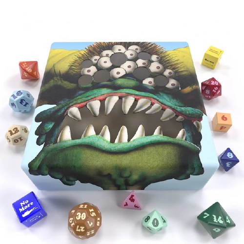 Monty Python's RPG Custom Dice Set + Black Beast Nesting Box