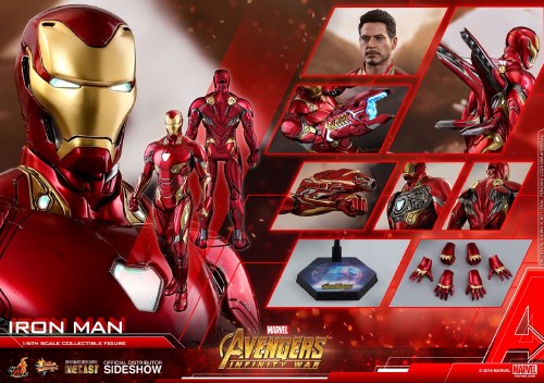 Iron Man Mark 50 Avengers Infinity War Diecast Sixth Scale Figure and Accessories Pack