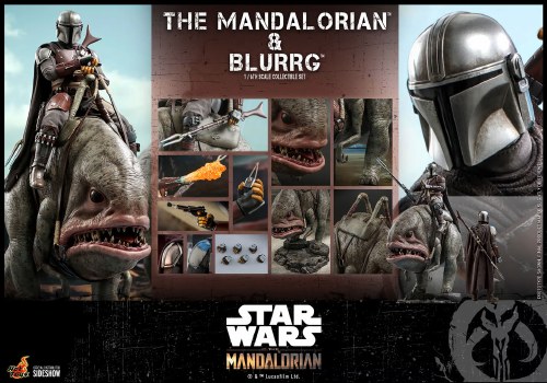 Star Wars Mandalorian & Blurrg Set 1:6 Scale Hot Toys Figure