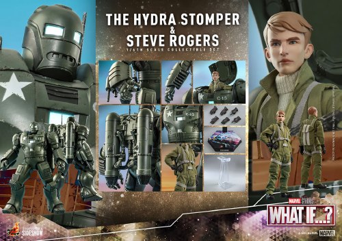 Marvel What If...? Steve Rogers and Hydra Stomper Set 1:6 Scale Hot Toys Figure