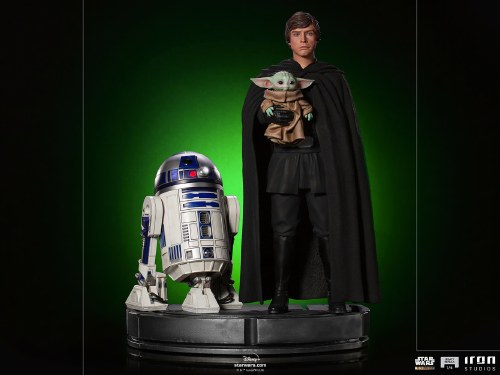Star Wars Luke Skywalker, R2-D2 and Grogu Legacy Replica 1:4 Iron Studios Statue