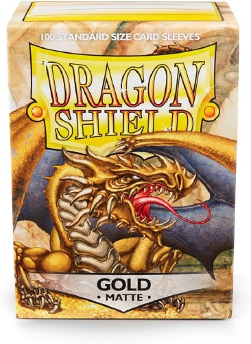 Dragon Shield Gold Matte Card Sleeve 100-Count Pack
