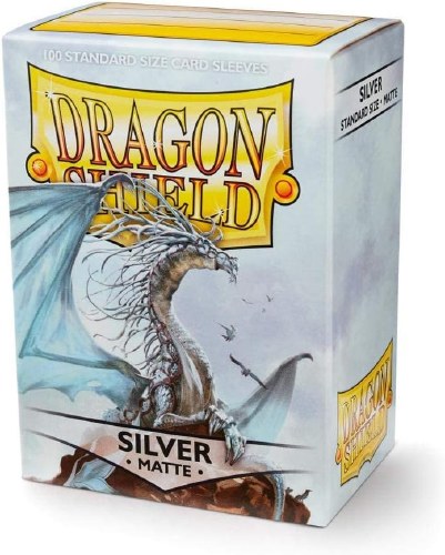Dragon Shield Silver Matte Card Sleeve 100-Count Pack