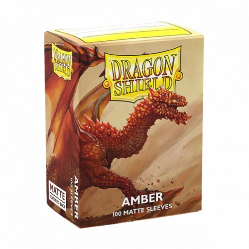 Dragon Shield Amber Matte Card Sleeve 100-Count Pack