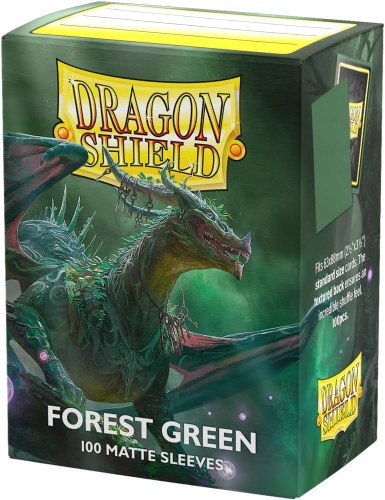Dragon Shield Matte Non Glare Forest Green Card Sleeve 100-Count Pack