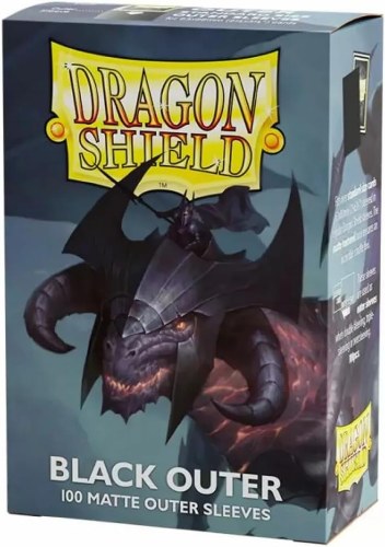 Dragon Shield Matte Black Outer Standard Sleeve 100-Count Pack