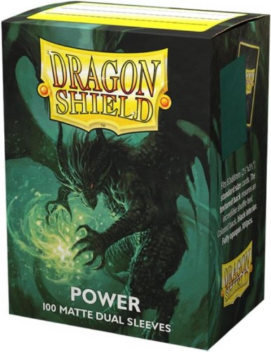 Dragon Shield Dual Matte Power Green Card Sleeve 100-Count Pack