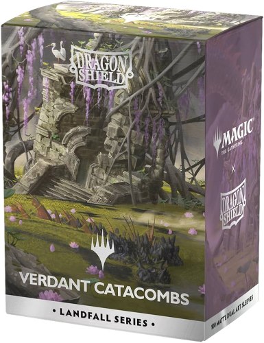 Dragon Shield Magic the Gathering Landfall Series Verdant Catacombs Standard Matte Dual Art Card Sleeve 100-Count Pack