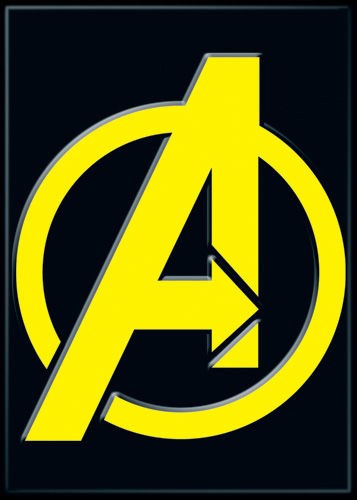 Avengers Symbol Black Magnet