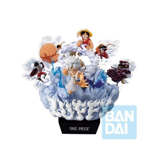 One Piece Monkey D Luffy Gear 5 Memories of Adventure and the Shipping Route the Future Ondimension Ichibansho Figure