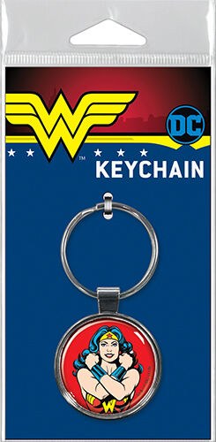 Wonder Woman on Red Keyring
