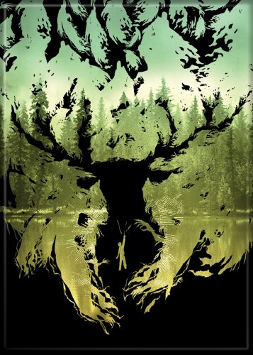 Harry Potter Always Deer and Forest Magnet
