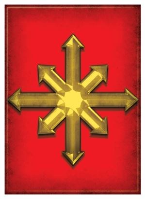 Warhammer 40K Chaos Star Gold Magnet