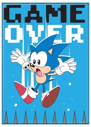 Sonic the Hedgehog Game Over Magnet