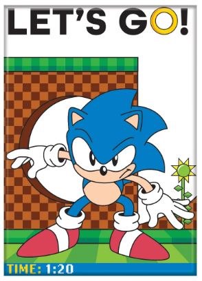 Sonic the Hedgehog Let's Go! Magnet