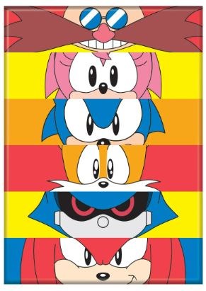 Sonic the Hedgehog Amy Rose Tails Knuckles Dr Eggman Magnet