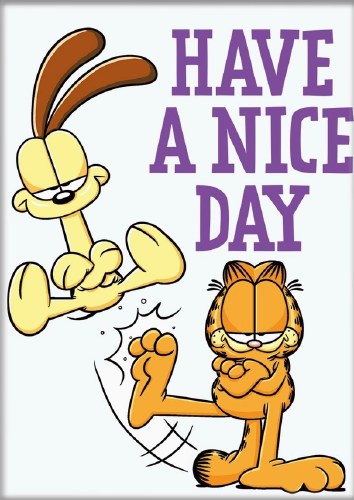 Garfield and Odie Have a Nice Day Magnet