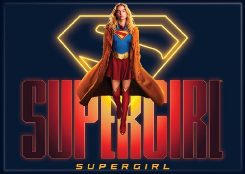 DC Supergirl 2026 Yello Logo Dark Blue Magnet
