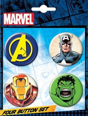Marvel Avengers Covers Button 4-Pack