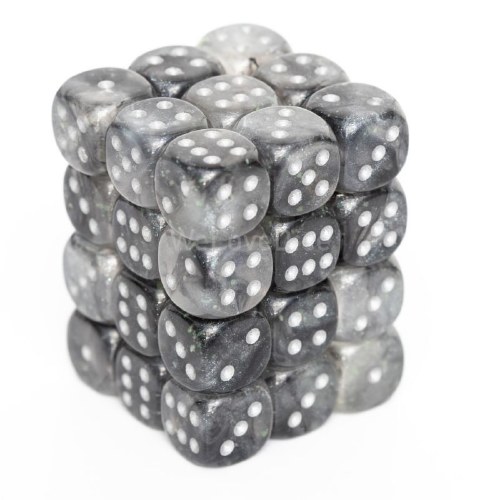 Dice Set Light Smoke/Silver Borealis 36-Mini-Dice Set