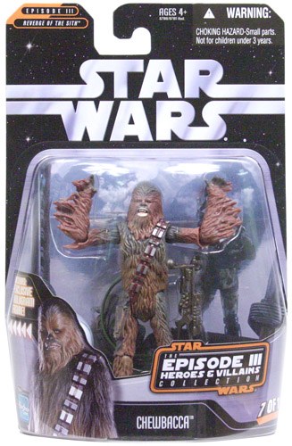 Star Wars Episode III Heroes and Villains Collection Chewbacca Action Figure #7 of 12
