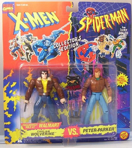 X-Men Civilian Wolverine vs. Spider-Man Peter Parker Collector's Edition Action Figure Set