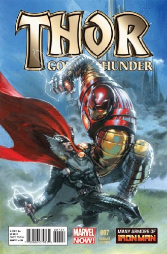 Thor God of Thunder #7 Iron Man Many Armors 1:20 Variant Cover