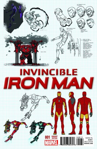 Invincible Iron Man (2015) #1 Marquez Design Variant Cover