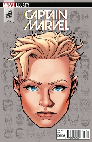 Captain Marvel (2017) #125 Headshot Variant Cover