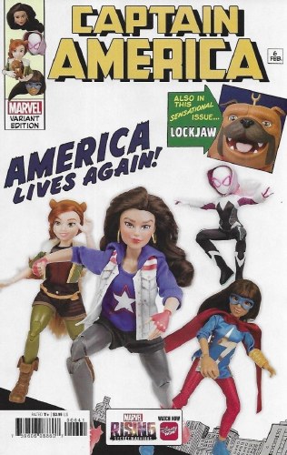 Captain America (2018) #6 Action Doll Homage Cover