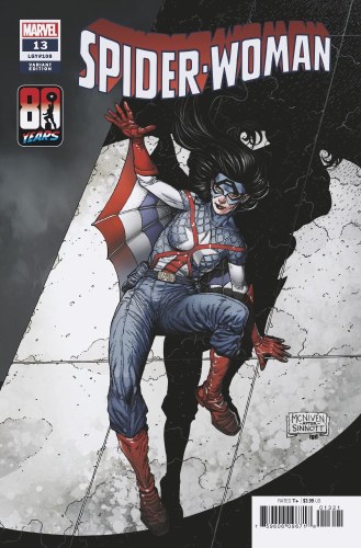 Spider-Woman (2020) #13 Mcniven Captain America 80th Variant Cover