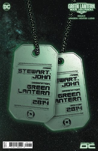 Green Lantern War Journal #1 Stewart Glow-in-the-Dark Dog Tag Variant Cover