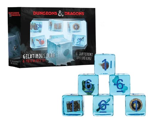 Dungeons and Dragons Gelatinous Cube D6 6 Pack Set