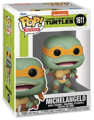 Pop Movies Teenage Mutant Ninja Turtles 1990 Michelangelo with Sausage Nunchucks Vinyl Figure
