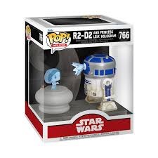 Pop Star Wars R2-D2 and Princess Leia Hologram Deluxe Vinyl Figure