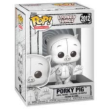 Pop Animation Looney Tunes Sketched Porky Pig Vinyl Figure