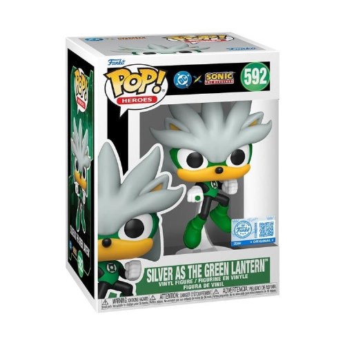 Pop Heroes Sonic the Hedgehog Sonic Silver as Green Lantern Vinyl Figure