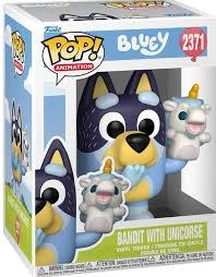 Pop Animation Bluey Bandit with Unicorse Vinyl Figure