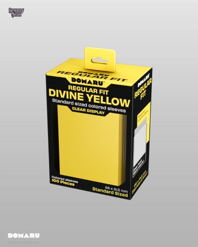 Gatherers' Tavern Domaru Regular Fit Standard Sized Card Sleeve 100 count Divine Yellow
